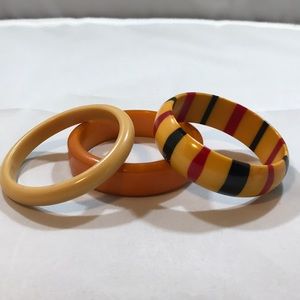 Vintage Bakelite Bracelets set of 3